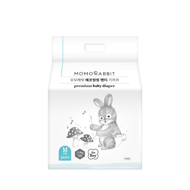  Bỉm - Tã quần Momo Rabbit size M 30 Miếng ( 5-9kg) bé trai